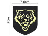 Wolf Face Glow in the Dark PVC Patch Black