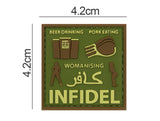 Beer Drinking, Pork Eating, Womanizing Infidel Patch Green