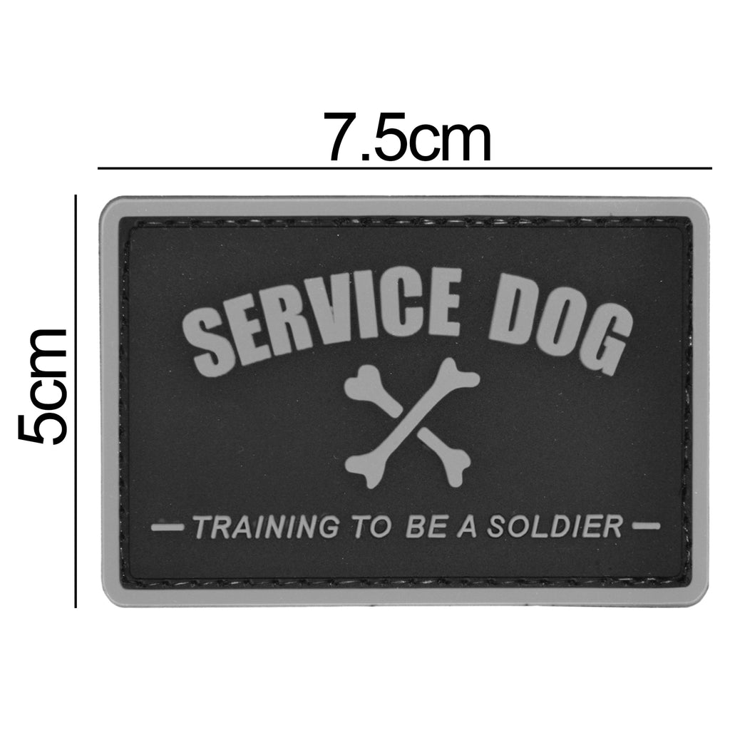 Service Dog Training to be a Soldier PVC Patch Gray