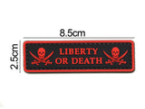 Liberty or Death Skulls PVC Patch Black/Red