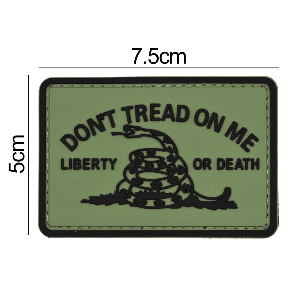 Don't Tread On Me Liberty or Death PVC Patch Black/Green