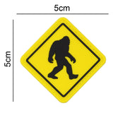 Bigfoot Crossing Sign Patch Yellow