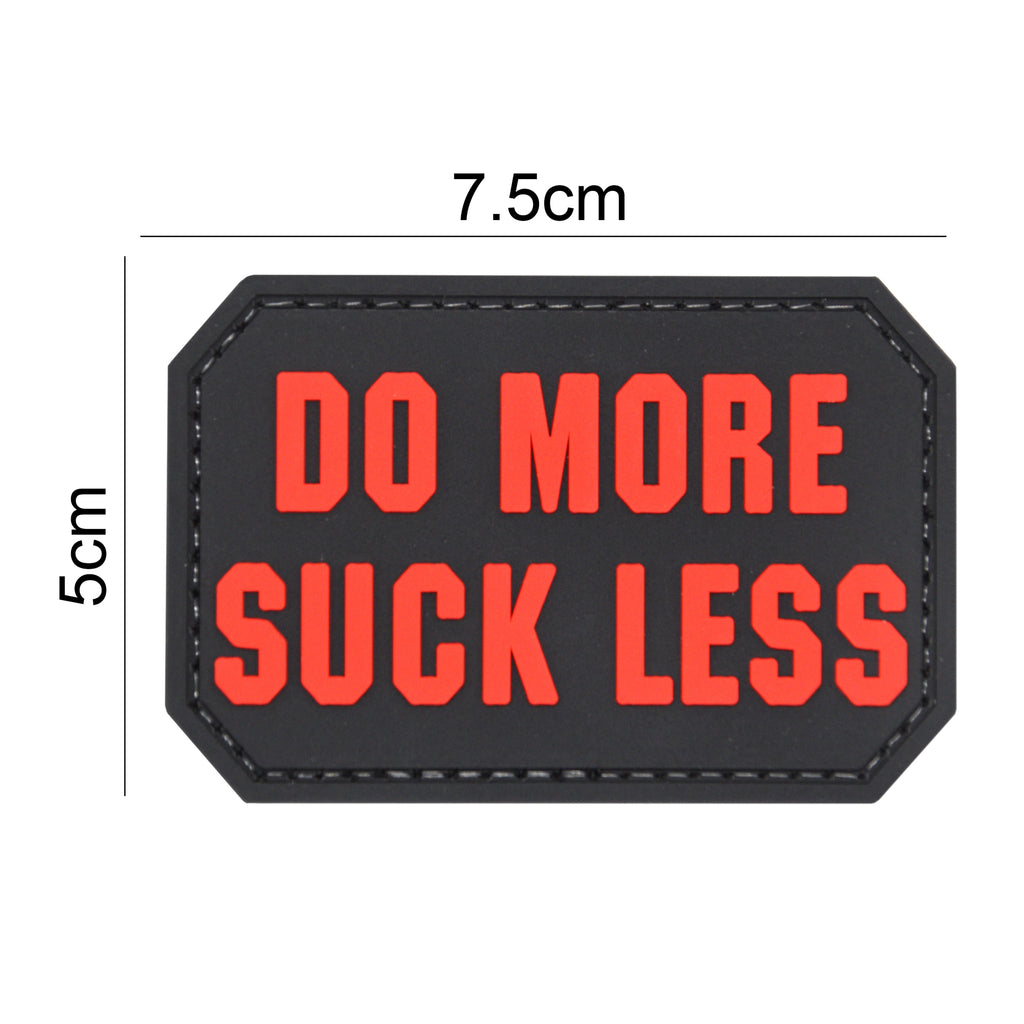 Do More Suck Less PVC Patch Black/Red