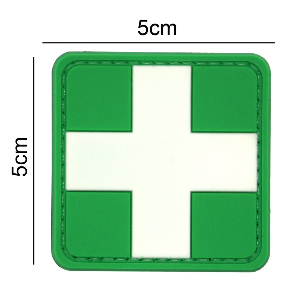 Medic Cross PVC Patch Green/White