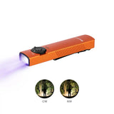 Olight Arkfeld UV - White Light and UV Dual Light Sources Flashlight - Orange CW (5700~6700K)