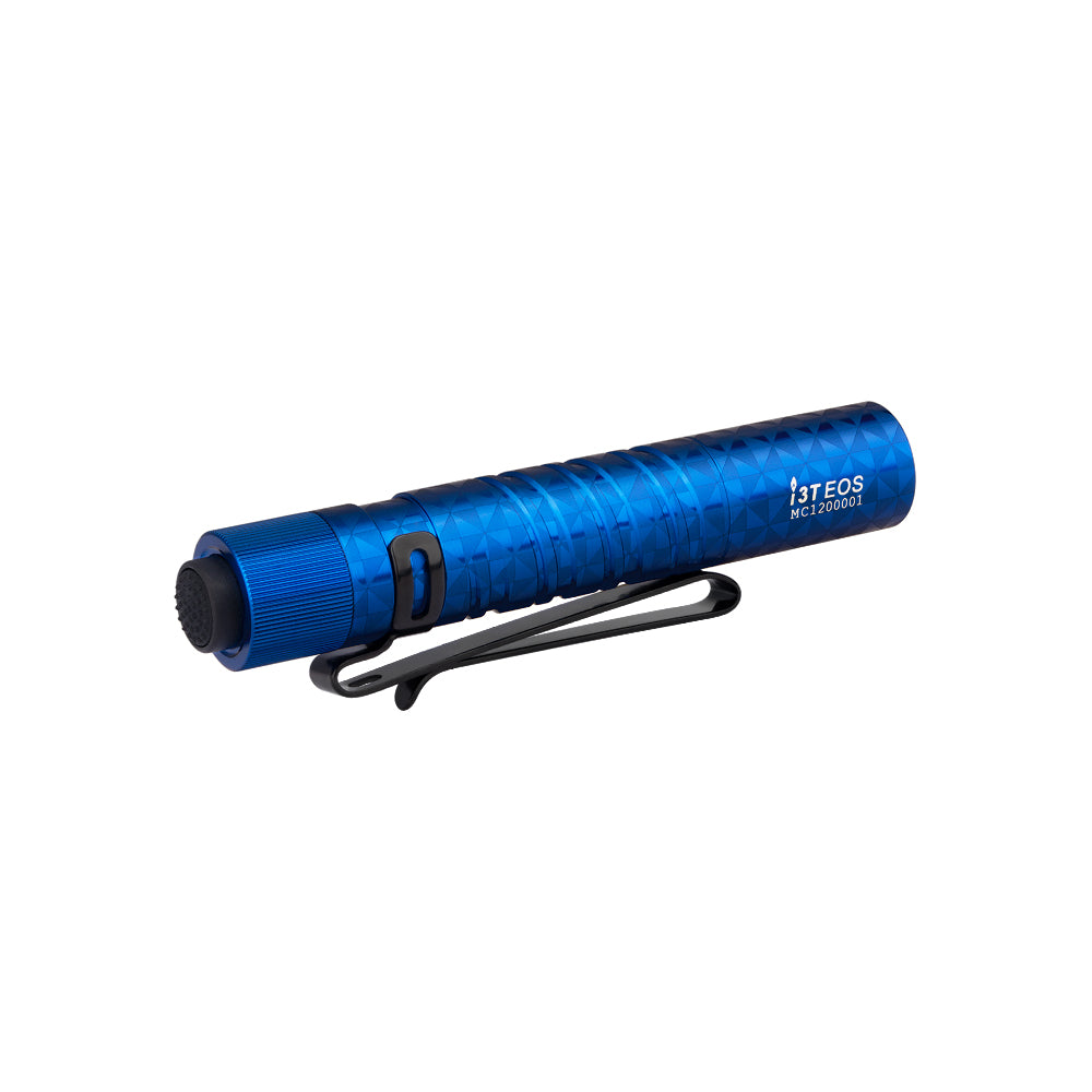 Olight i3T EOS Small Flashlight - Pinwheel Blue