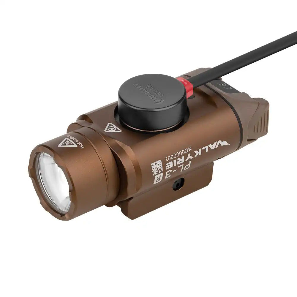Olight PL-3R Valkyrie Rechargeable Rail Mounted Tactical Light - Desert Tan
