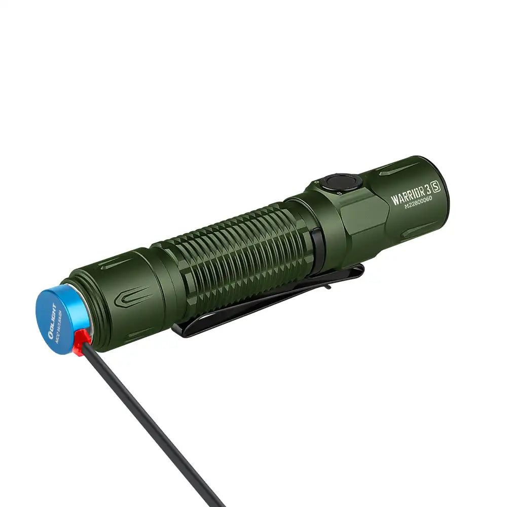 Olight Warrior 3S High Beam Tactical Flashlight - OD Green