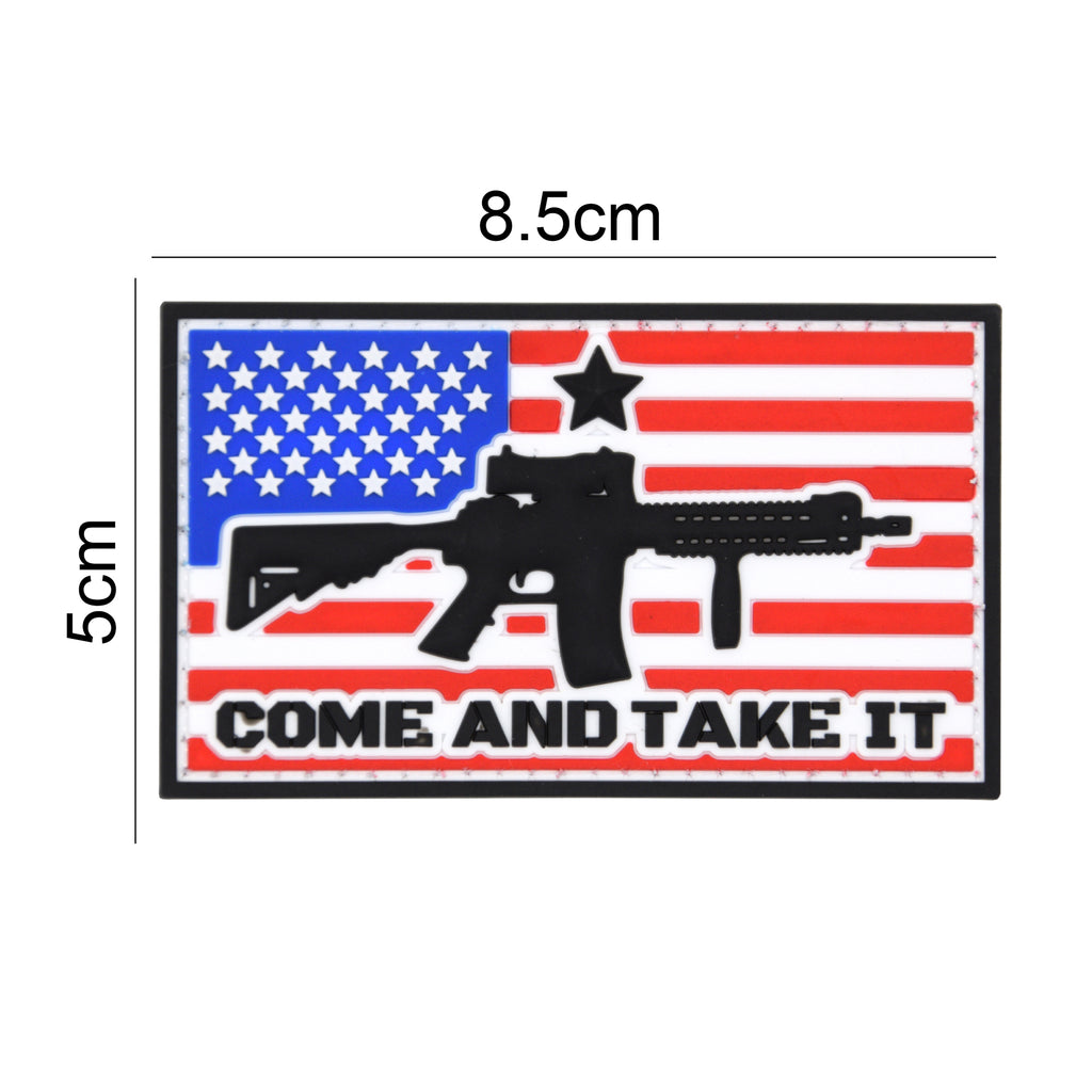 USA Flag Come and Take It PVC Patch Full Color