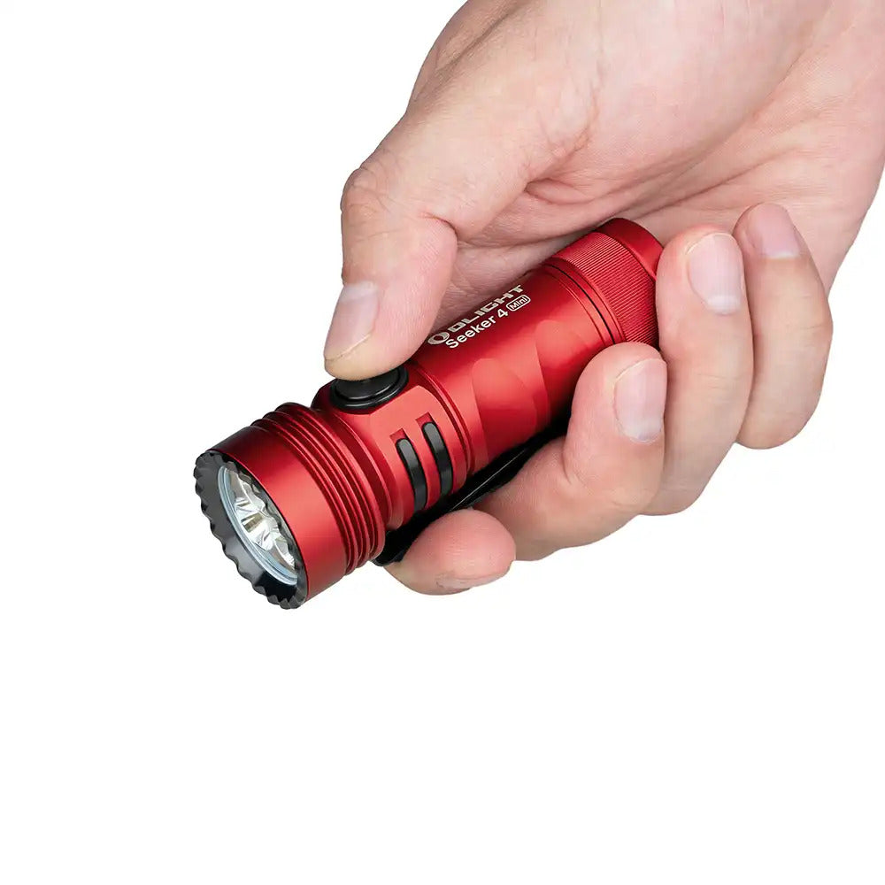 Olight Seeker 4 Mini White and UV LED Flashlight - Red CW