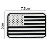 US Flag 3D PVC Patch White/Black
