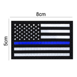 USA Flag Patch Reflective/Blue Line