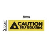 Caution Self Isolating Patch Yellow
