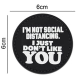 I'm Not Social Distancing Patch Black/White