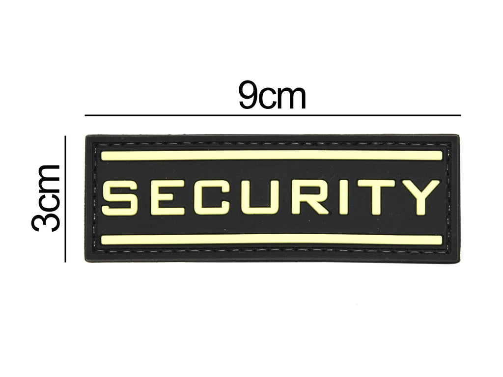 Security Badge Tab PVC Patch Black/Glow in the Dark
