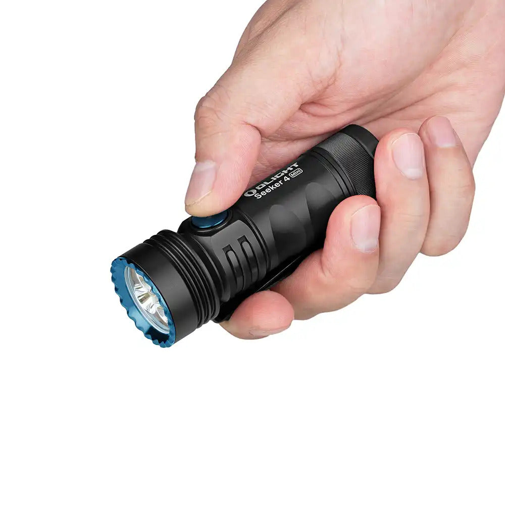 Olight Seeker 4 Mini White and UV LED Flashlight - Black CW