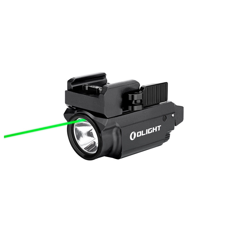 Olight Baldr Mini Tactical Light 600 Lumens & Green Laser Combo - Baldr Mini Black + i3T Black