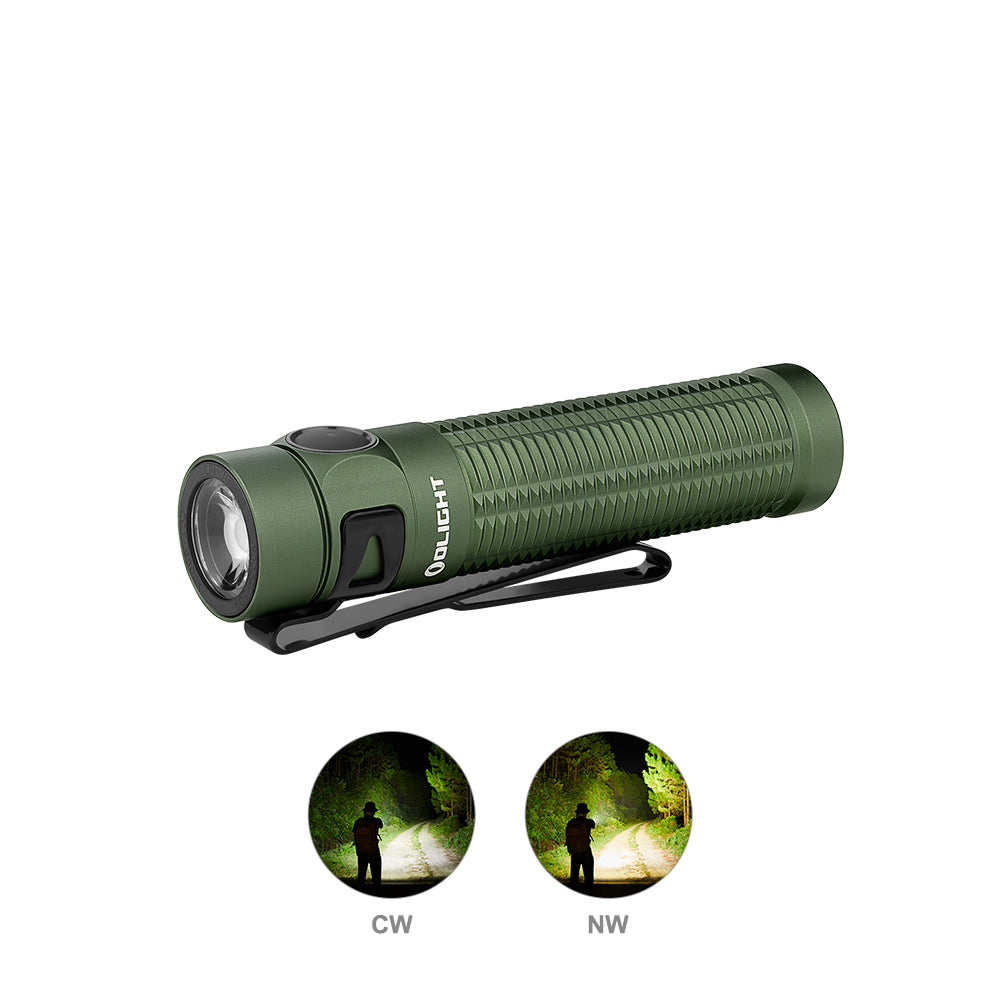 Olight Baton 3 Pro Rechargeable Flashlight - OD Green CW (5700-6700K)