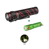 Olight Baton 3 Pro Rechargeable Flashlight Bundle - Baton 3 Pro Black Lava + i3E Zombie Green