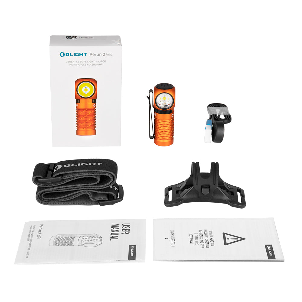 Olight Perun 2 Mini LED Rechargeable Headlamp - Orange CW (5700-6700K)