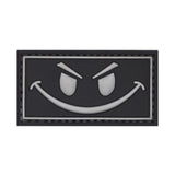 Evil Smiley Face Patch Black/Gray