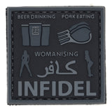 Beer Drinking, Pork Eating, Womanizing Infidel Patch Black