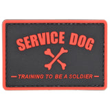 Service Dog Training to Be a Soldier PVC Patch Red