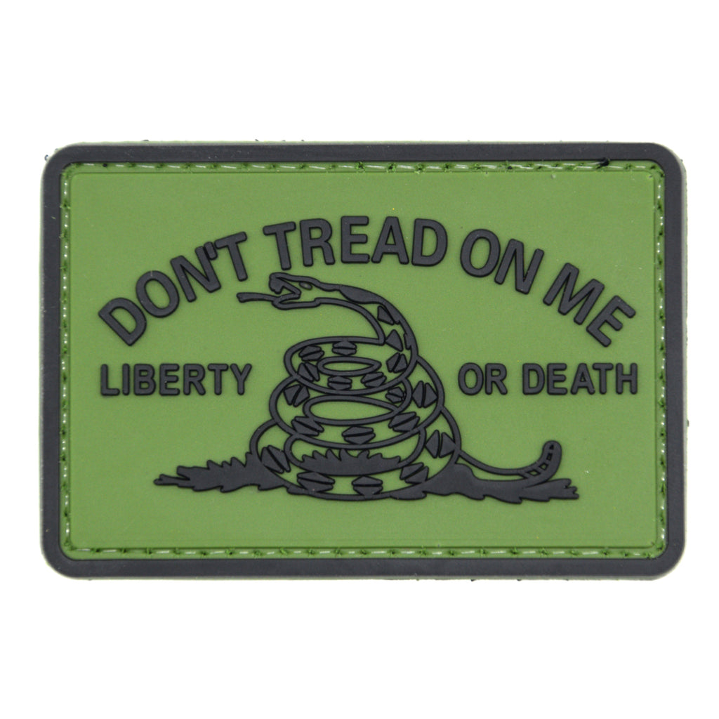 Don't Tread On Me Liberty or Death PVC Patch Black/Green