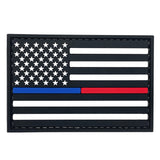 US Flag Red/Blue Line Patch Black