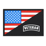 US Flag Veteran Patch Black