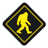 Bigfoot Crossing Sign PVC Patch Black