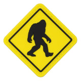 Bigfoot Crossing Sign Patch Yellow