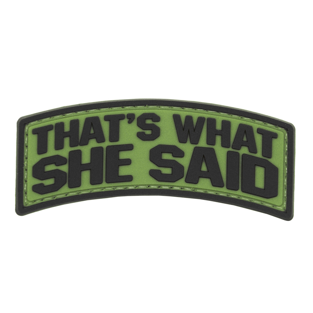That's What She Said Patch Green/Black