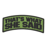 That's What She Said Patch Green/Black