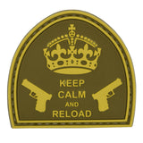 Keep Calm and Reload PVC Patch Brown