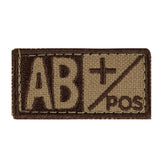 Condor Blood Type Patch (AB+/Coyote Brown)