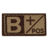 Condor Blood Type Patch (B+/Coyote Brown)