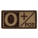 Condor Blood Type Patch (O+/Coyote Brown)