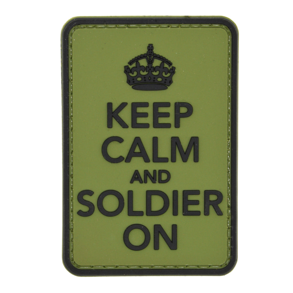 Keep Calm and Soldier On Patch Green