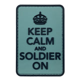 Keep Calm and Soldier On Patch Light Green