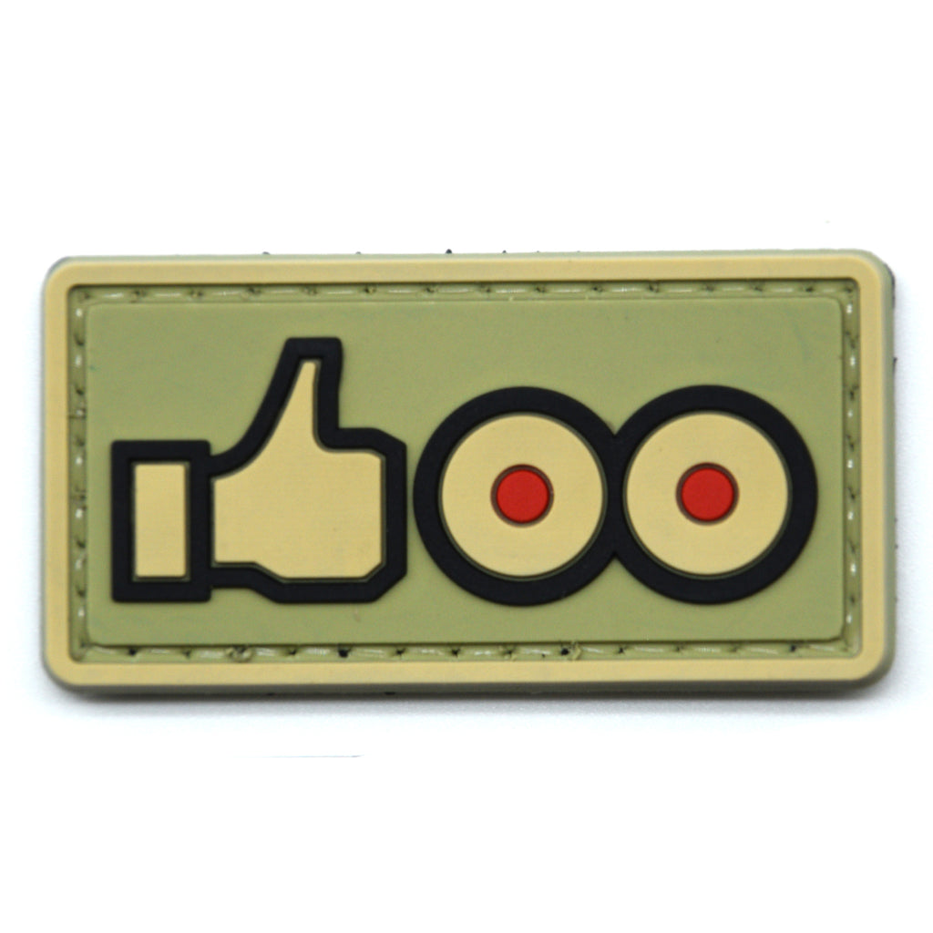 Thumbs Up PVC Patch Green