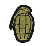 Hand Grenade Embroidered Patch Green/Black