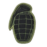 Hand Grenade Embroidered Patch Black/Green