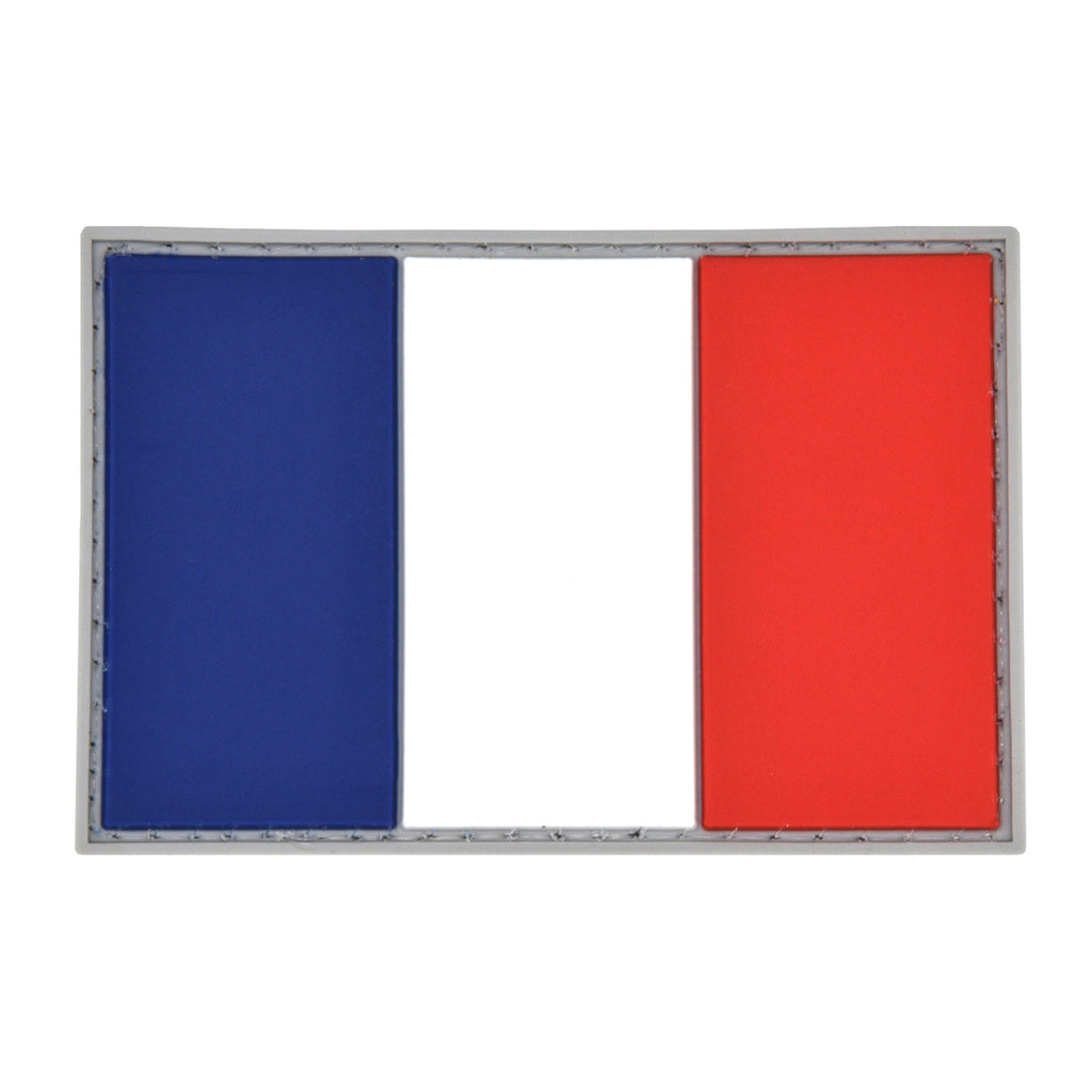 France Flag PVC Patch Full Color/Gray