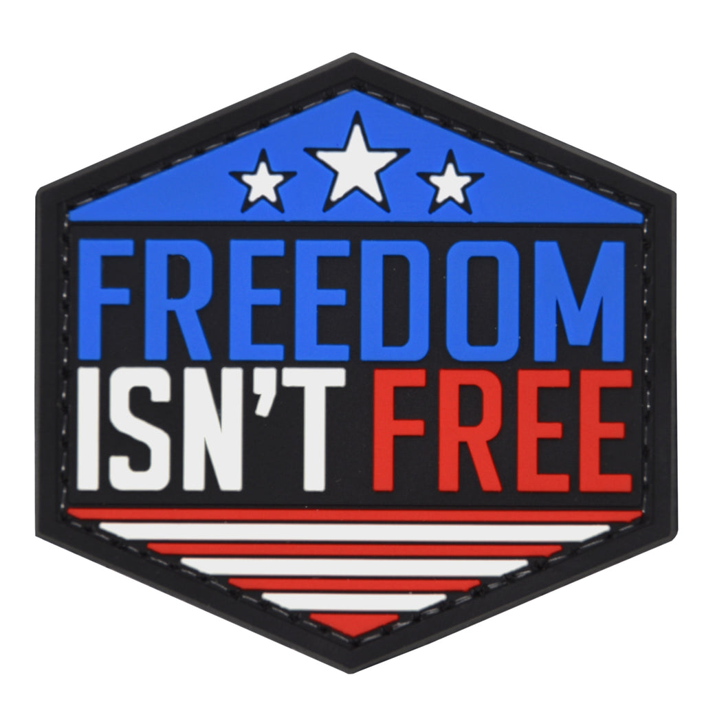 Freedom Isn't Free USA Flag PVC Patch Full Color