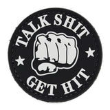 Talk Shit, Get Hit Fist Patch Black/Gray