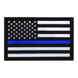 USA Flag Patch Reflective/Blue Line