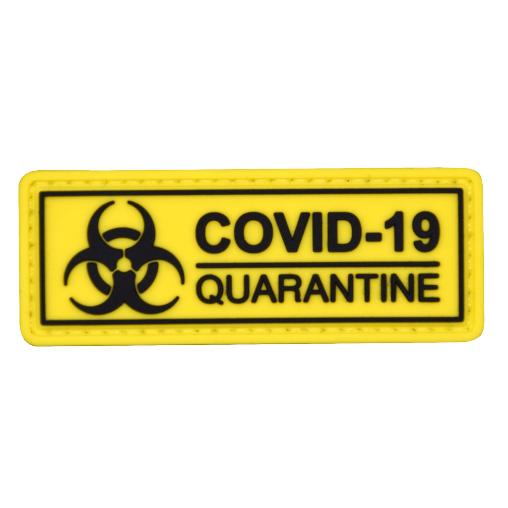 COVID-19 Quarantine Biohazard Patch Yellow/Black