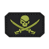 Pirate Jolly Roger Patch Black/Green