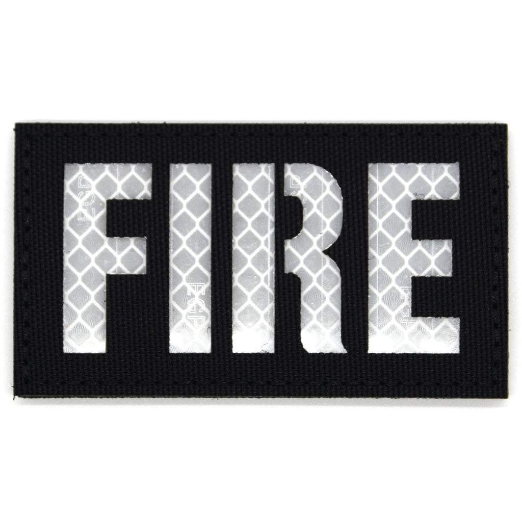 Fire Reflective Badge Patch Black